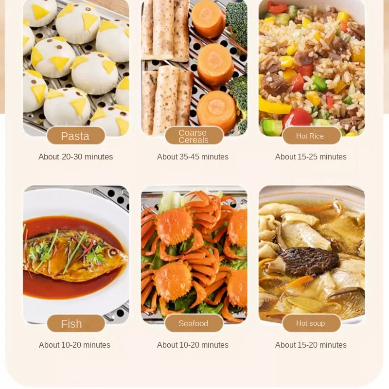Electric Steamer Household Multi-Functional Three-Layer Large Capacity Steam Pot Cooking One Can Book a Small Breakfast Machine 5