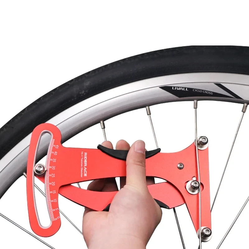 Measuring Wheel Meters Bike Spoke Tension Meter Tool - Aluminum Alloy Wheel Rim Adjustment Gauge For Road/Mountain Bikes Spoke Wrench