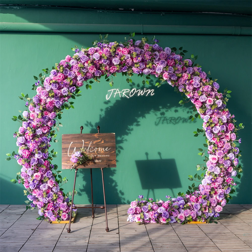 

Purple Pink Series Rose Eucalyptus leaves Floral Arrangement Wedding Backdrop Party Event Window Display