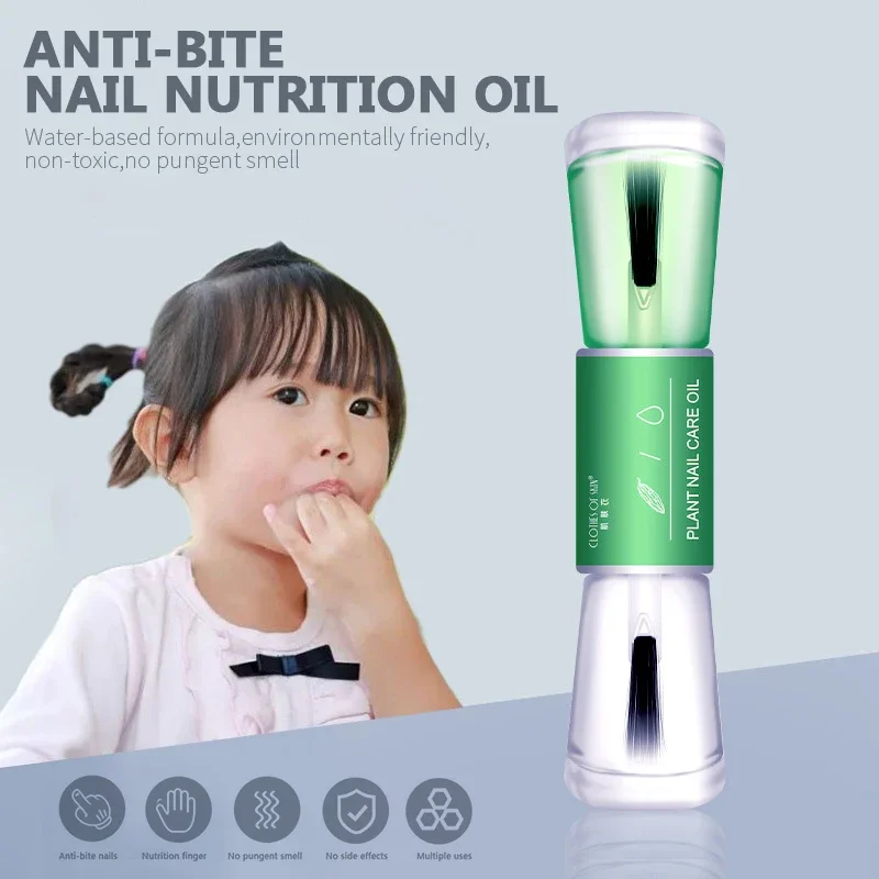 

10ml Nail Nutrition Oil No Bite Stop Nail Cuticle Biting Polish Bitter Best For Child Non Toxic Unisex Nail Care Solution TSLM1