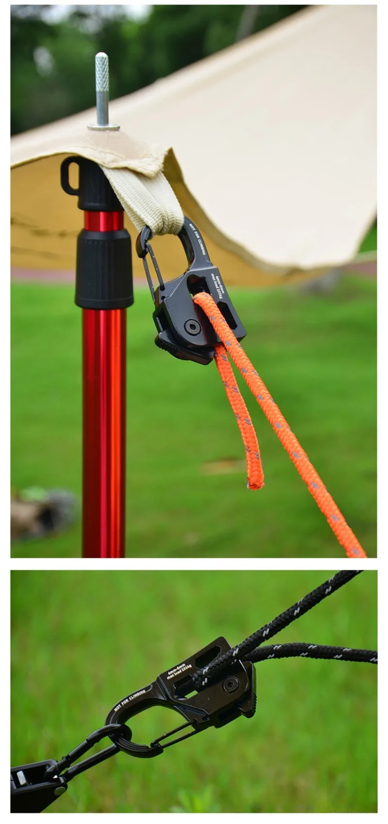 Camping Tent Accessories Camping Tent Fasteners Tent Rope Tightener Camping Rope Buckle Camping Cord Buckles Tent Automatic Tightening Buckle