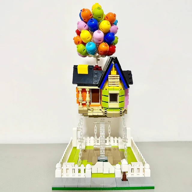 Creative Balloon House Street View Create Ideas Adorable Architecture Building Blocks Bricks Model Educational Toy Gift 555pcs 2