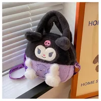 Kawaii Sanrio Plush Bag Kuromi Backpack Anime Melody Cinnamoroll Plushie Handbags Pochacco Cartoon Stuffed Bag for Girls Gifts 6