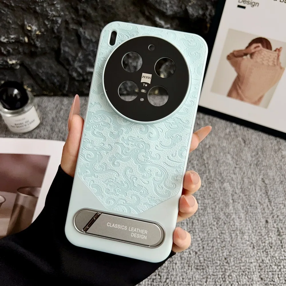 Dragon Pattern Hard PU Case with Stand Bracket - Protective Back Cover