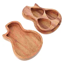 

1Pc Guitar Pick Storage Box Guitar Pick Display Case without Guitar Picks (Wood Color)