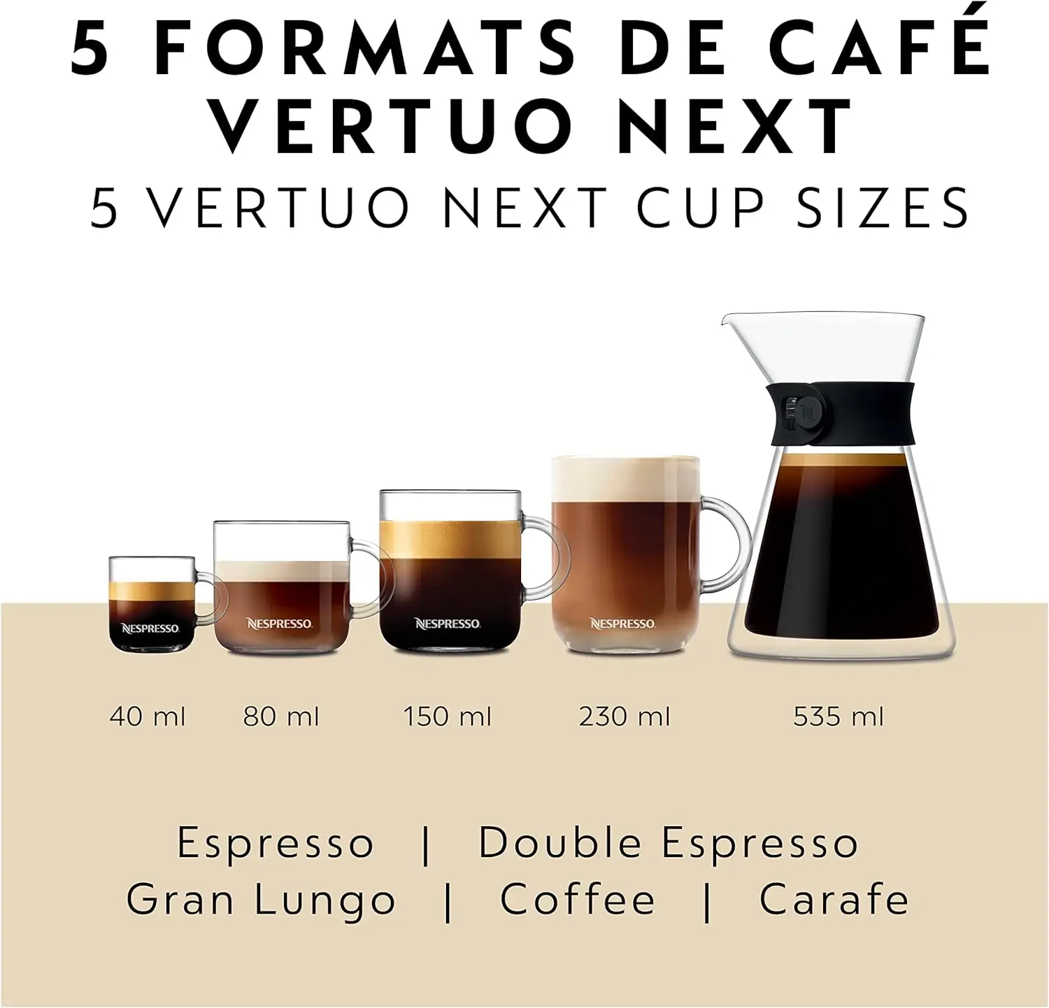 Vertuo Next Coffee and Espresso Machine by De'Longhi, White (ENV120WCA) 4