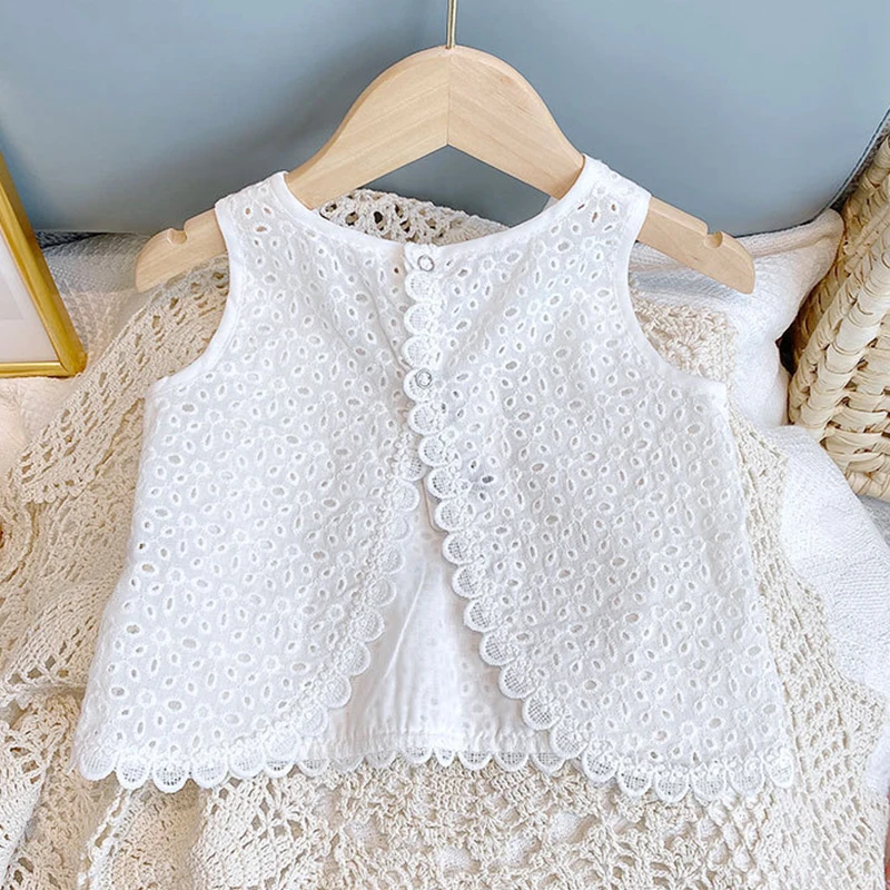 Baby Lace Sleeveless T-Shirt & Shorts 4