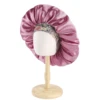 Silk Satin Bonnet Hair Cap Extra Large Jumbo Sleeping Bonnets With Comfortable Flower Band 6