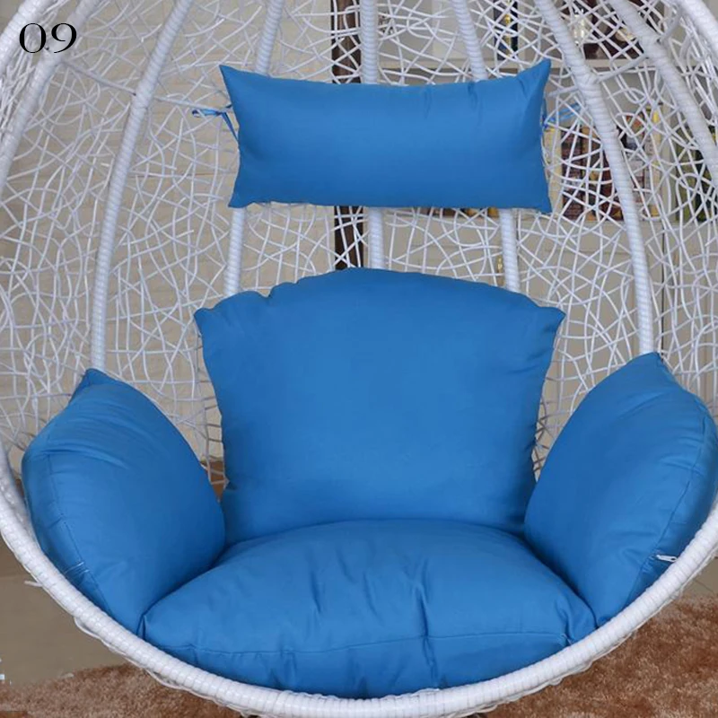 SolidColorFloralStripeHangingSwingEggChairCushionCoverOutdoor
