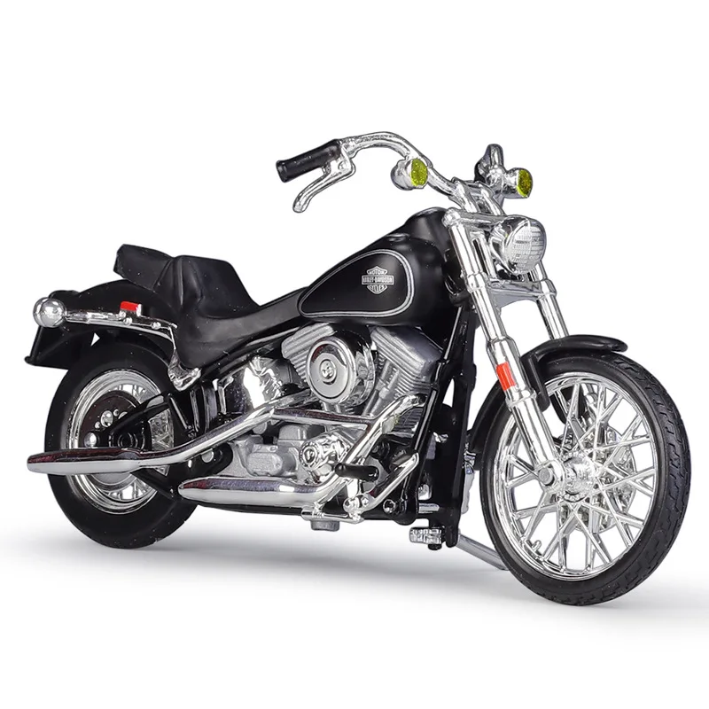 

Модель мотоцикла Maisto1:18 из сплава Harley 1984FXST Softail b с основанием