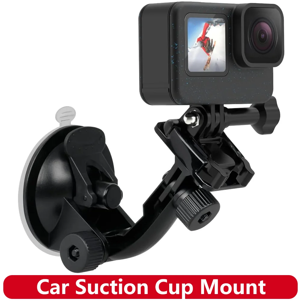 Car Suction Cup Mount Car Holder for GoPro Hero 13 12 11 10 9 8 5 SJCAM SJ4000 AKASO insta360 DJI OSMO Action Camera Accessories