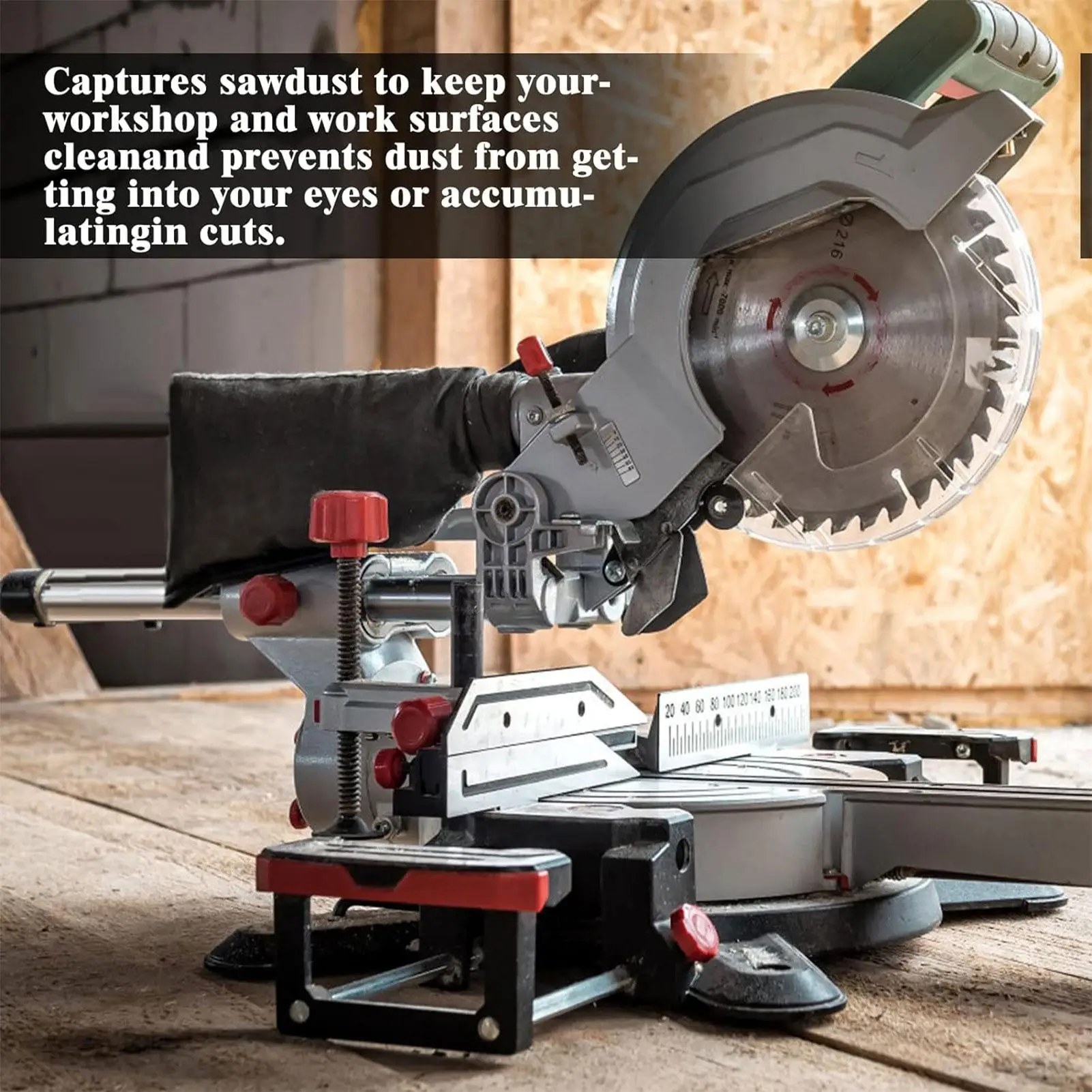 Miter Saw Dust Collection Mitre Saw Dust Proof Cover Portable Lightweight Black Small Outlet Accessories for Family Home