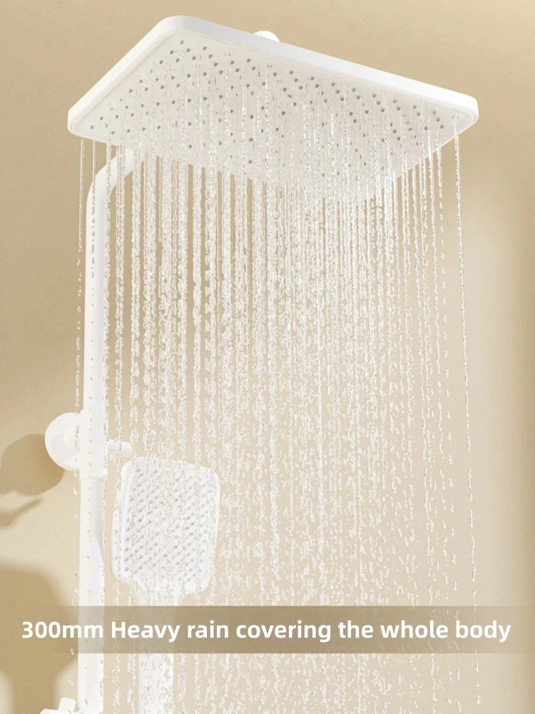 Description Picture 2 of itemDd-home thermostatic Shower panel enclosure with head black full bathroom column mixer faucet batteries set system for soap kit