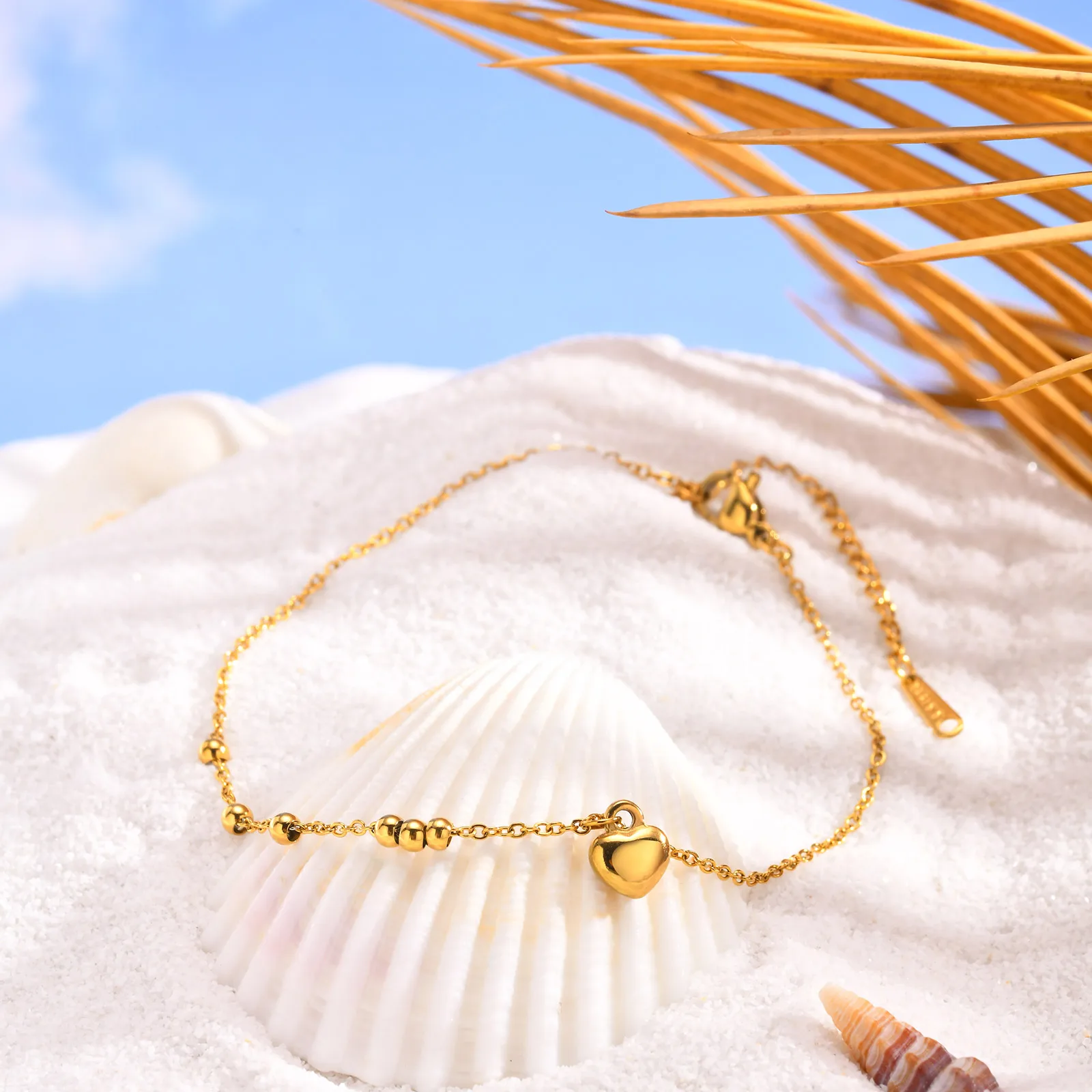 YEEZII Pulseras De Oro Para Mujer, 7 Piezas Chapadas En Oro De 14