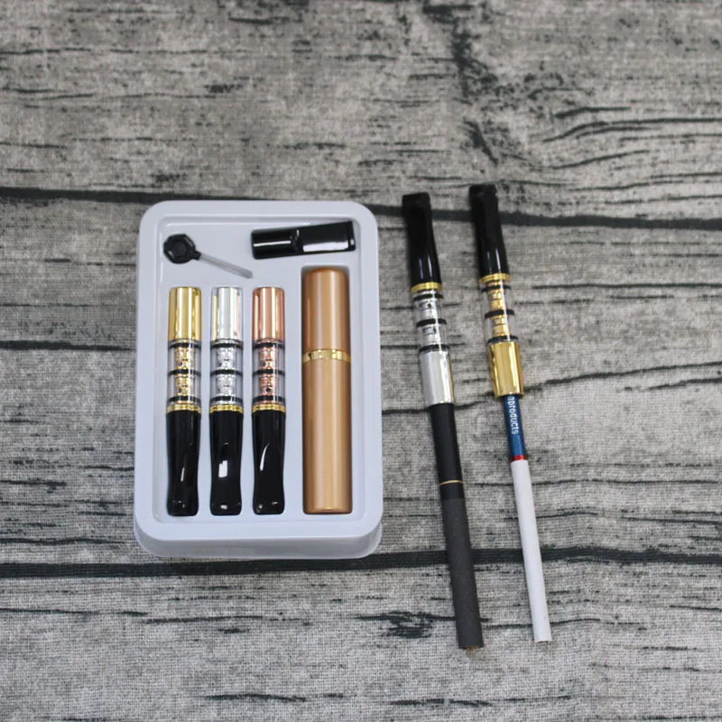 

Complete set Cleanable Classic Smoke Mouthpiece For 6mm For 8mm Smoke filter Creative Reusable Cigarette Holder Acrylic Men Gift