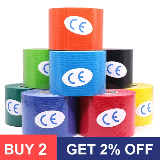 5-Size Waterproof Kinesiology Tape – Elastic Athletic Bands for Sports Recovery, Gym, Muscle Pain Relief & Strapping Support 2