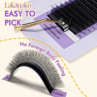 LAKANAKU YY Extensions de cils à pointe unique 8-15MM, fibres technologiques, cils flexibles légers à pointe acérée 5