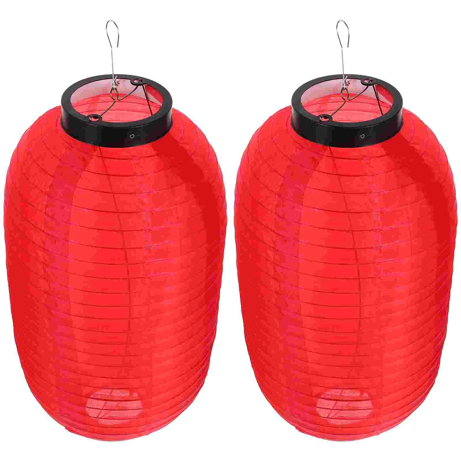 

Lantern Japanese Lanterns Hanging Paper Silk Chinese Outdoor Lamp Style Ornament Waterproof Bar Decorations Sushi Red White