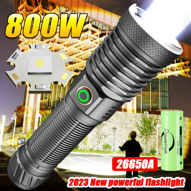 New Flashlight With Usb Charging Rechargeable XHP70 Ultra Powerful