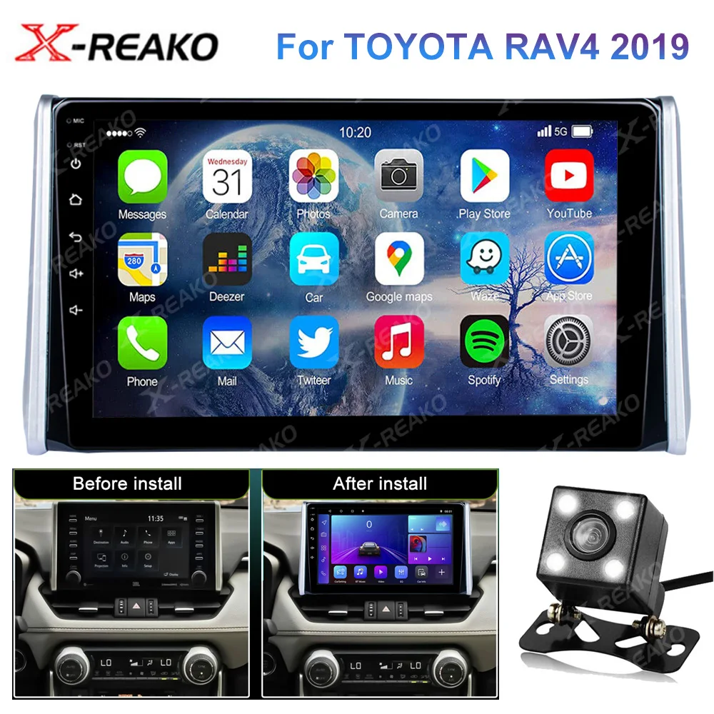 

Магнитола для Toyota RAV4 XA50 2018-2020, GPS-навигация, Carplay, BT, мультимедийный видеоплеер, Android 12, 2 Din, 4G, Wi-Fi