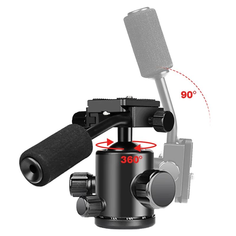 Manbily YF-0 36mm Fluid Hydraulic Tripod Ball Head Panoramic Ballhead Aluminum Handle Mount For Camera DSLR Max. Load 5KG tripod ball head camera fluid head camera panoramic head
