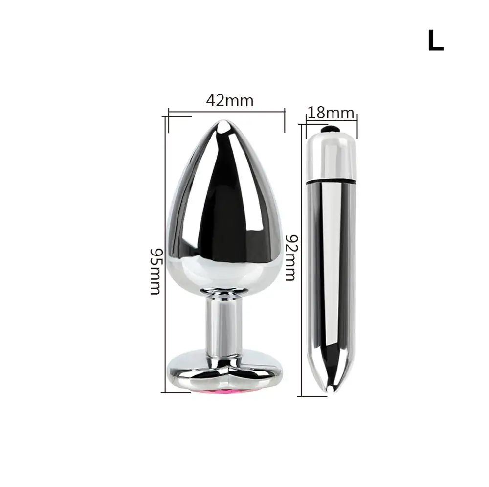 Metal Butt Plug Anal Toys Vibrators For Women Clitoral Vaginal Anus Dilator Dildo Female Masturbator Sex Product Men Erotic Shop