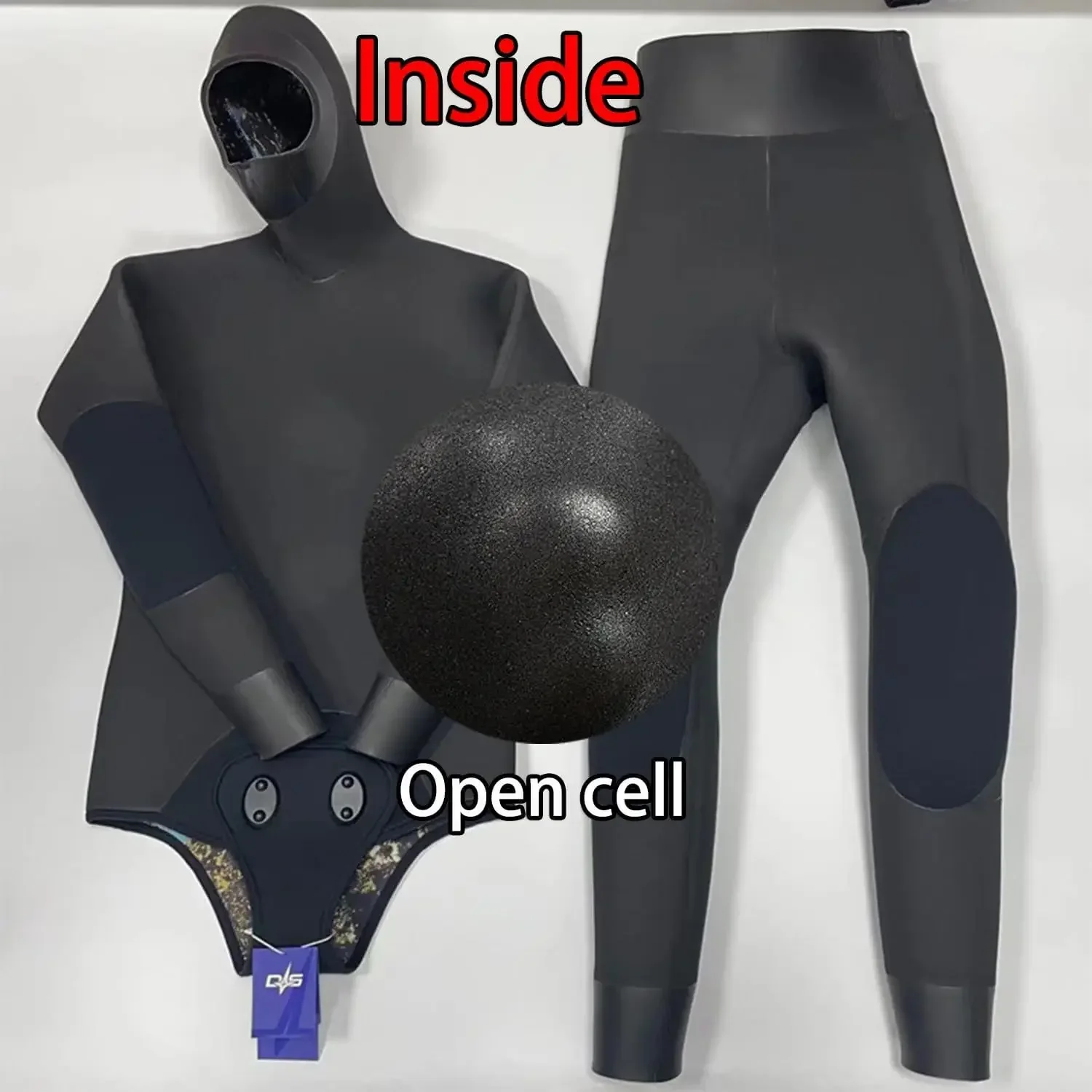 Spearfishing Wetsuit 3mm Neoprene Open Cell for Men Women Camouflage Two-Piece Scuba Diving Full Cold Water