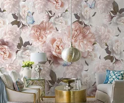 Nordic Custom mural European rose romantic Pink flower butterfly interior Floral hotel bedroom background wall wallpaper