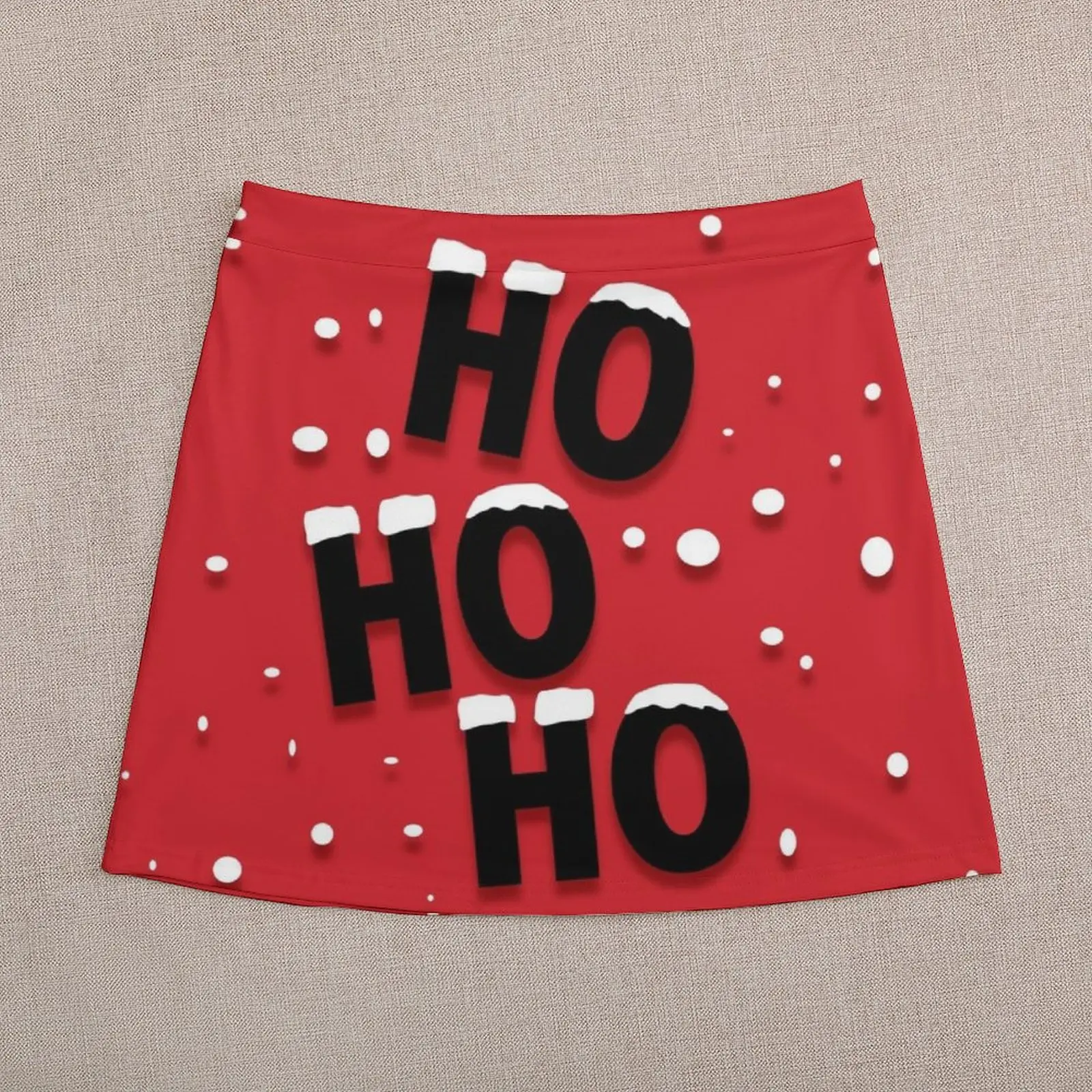 HO HO HO Laughing Santa Claus Mini Skirt 90s aesthetic Women clothing
