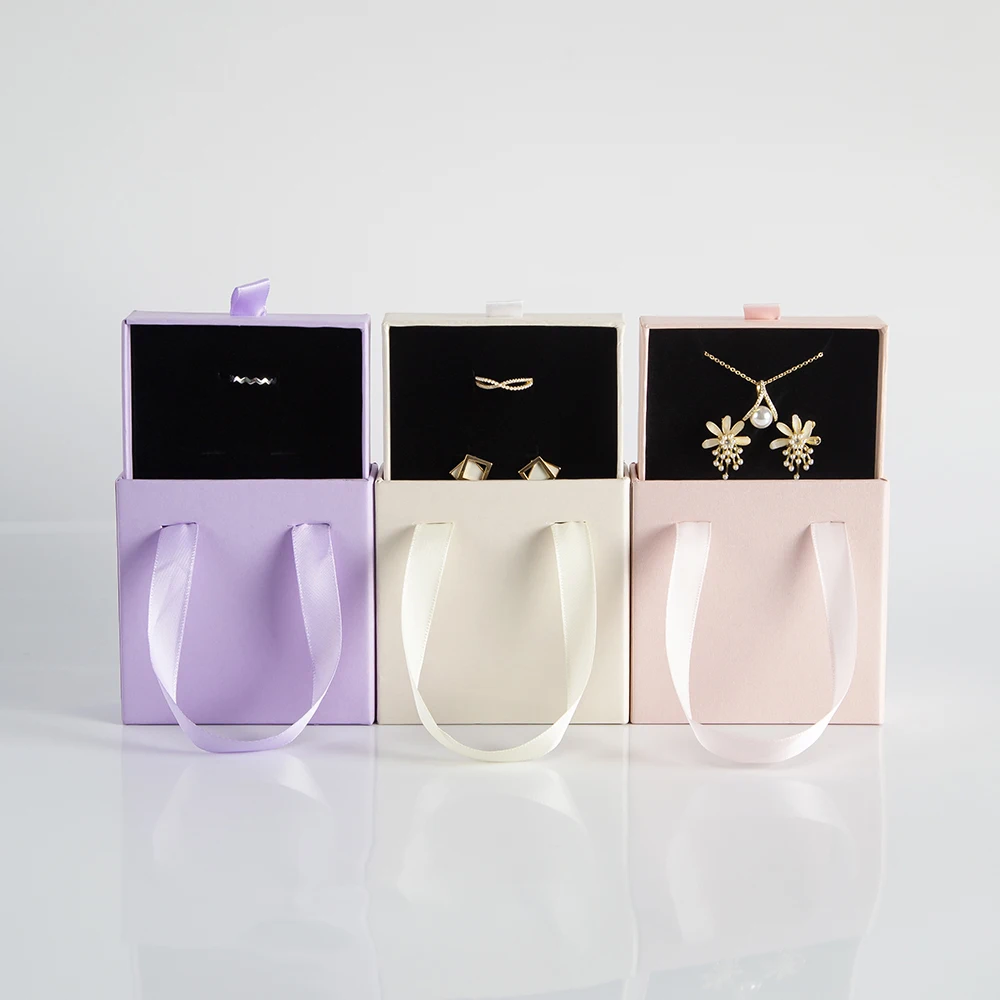 50 Stück Schmuck-Organizer-Box für Damen und Mädchen, Schubladen-Aufbewahrungsvitrine mit Griff für Ohrringe, Halsketten, Ringe, Armbänder – Detail 10