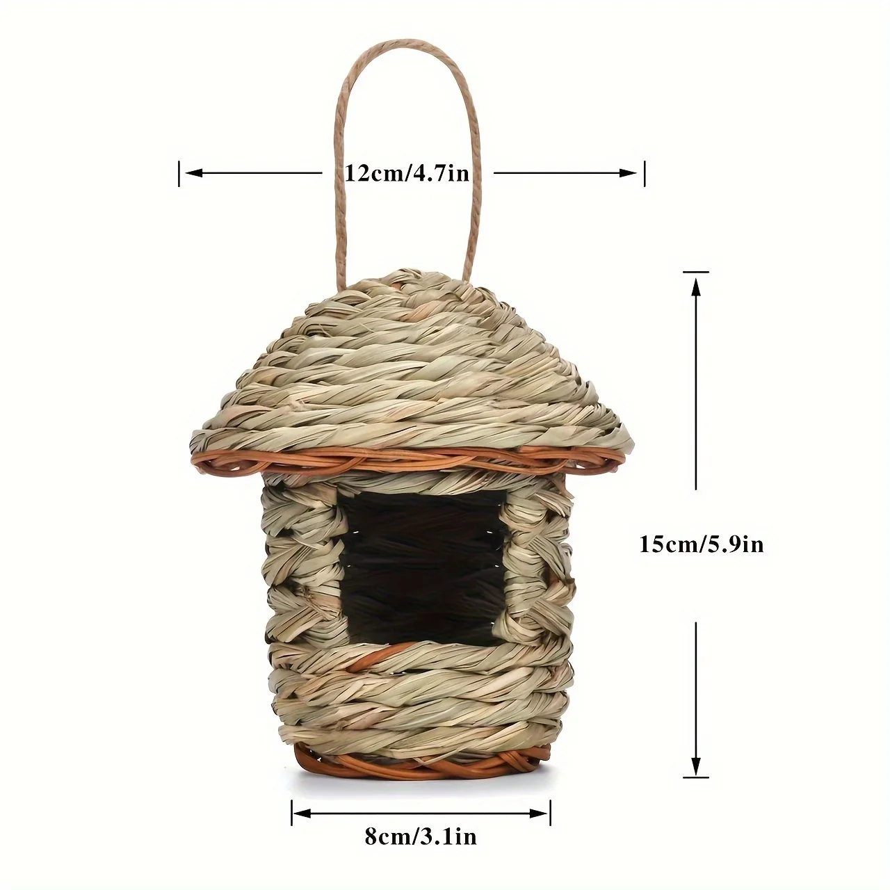 Hand-woven grass birdhouse High-quality garden decoration outdoor birds