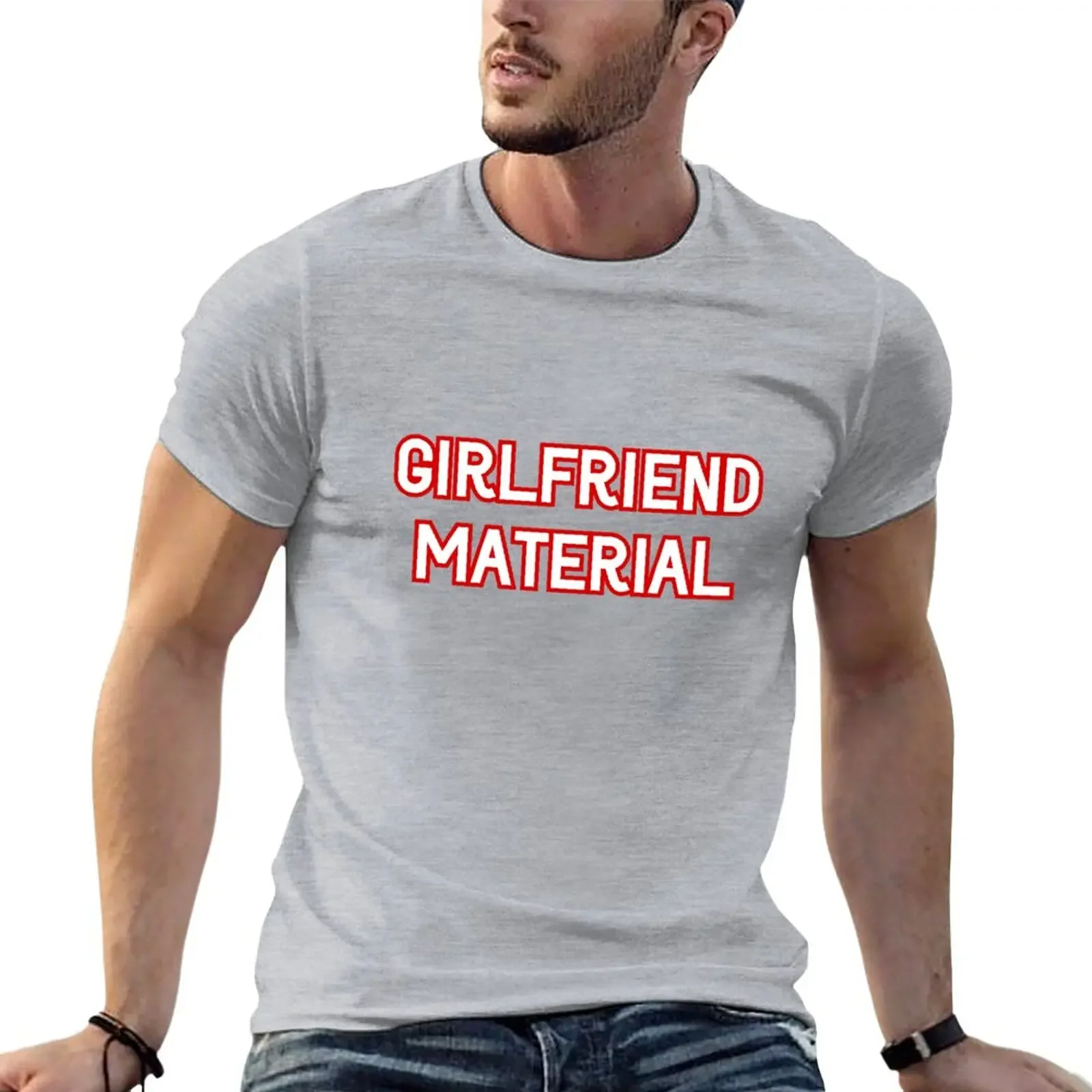 

Girlfriend Material T-Shirt Blouse boys whites plain workout shirts for men