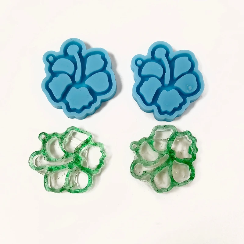 Handmade Earrings Silicone Mold UV Crystal Resin Epoxy Mold DIY Art Crafts Ear Studs Necklace Keychain Pendant Making Crafts