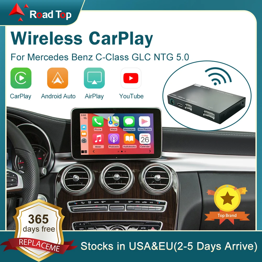 Wireless CarPlay for Mercedes Benz CClass W205 & GLC 20152018, with