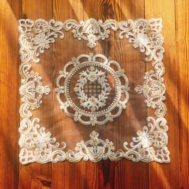 

haftowany kwadratowy obrus zestaw sypialnia salon balkon okrągły obrus na stół dekoracja tkaniny Tapete