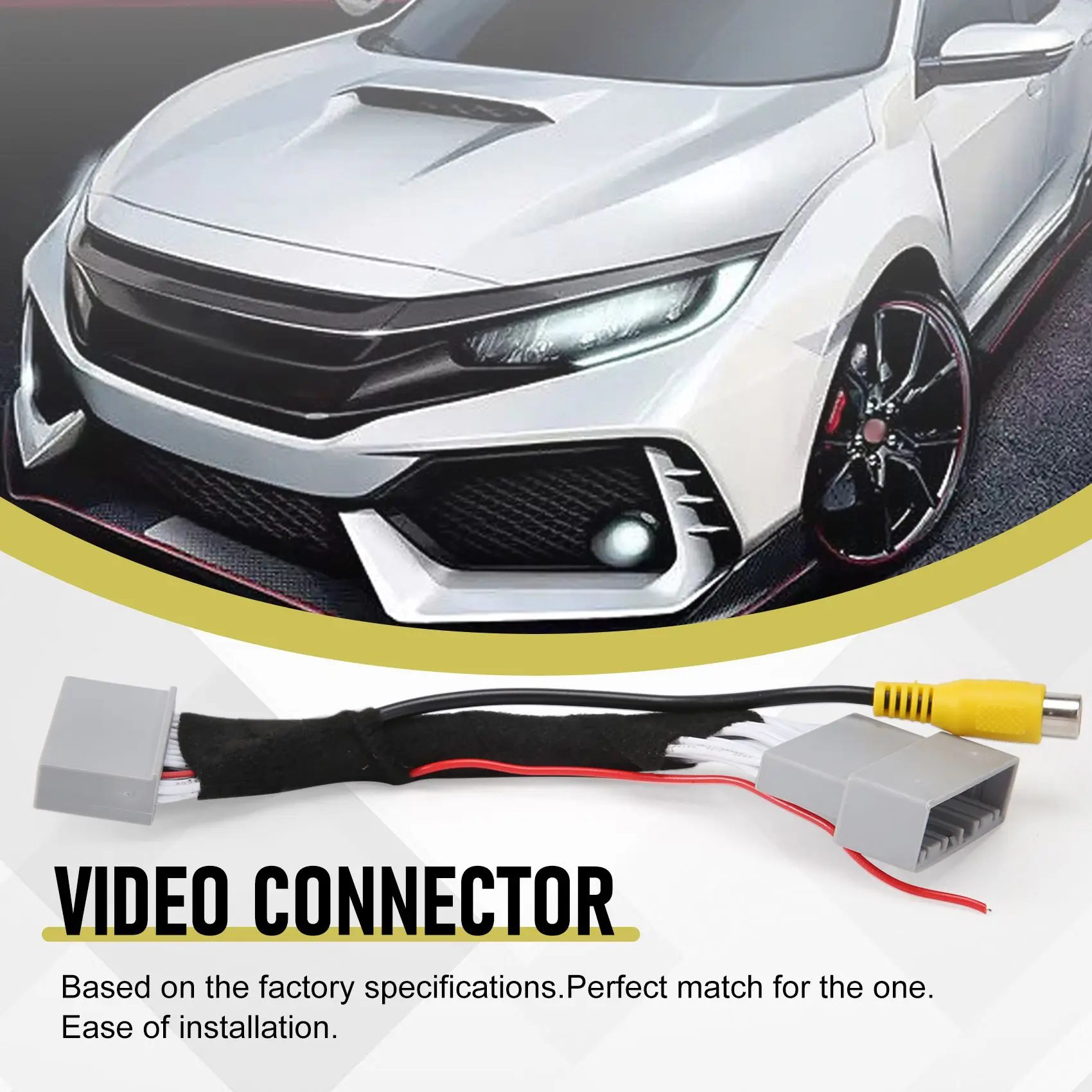 Car Rear View Camera Adapter Wire Harness Cable Video Connector for Honda CRV Civic EXI 2012-car rear view camera