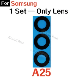 Premium Rear Camera Glass Lens with Frame and Adhesive Sticker (A25(Lens))
