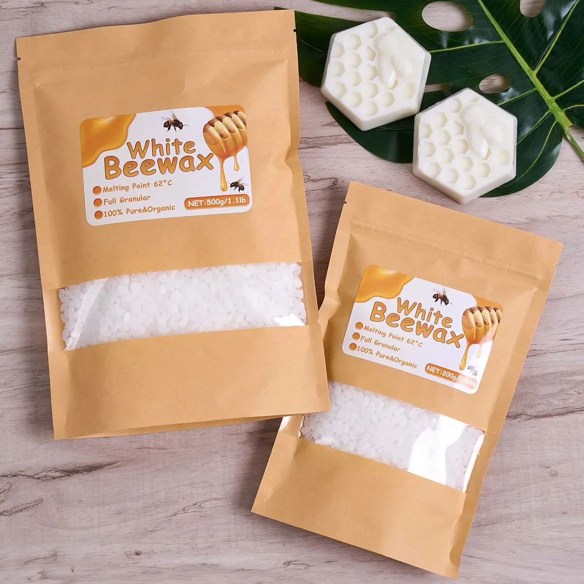 Pure White Beeswax Granules 2