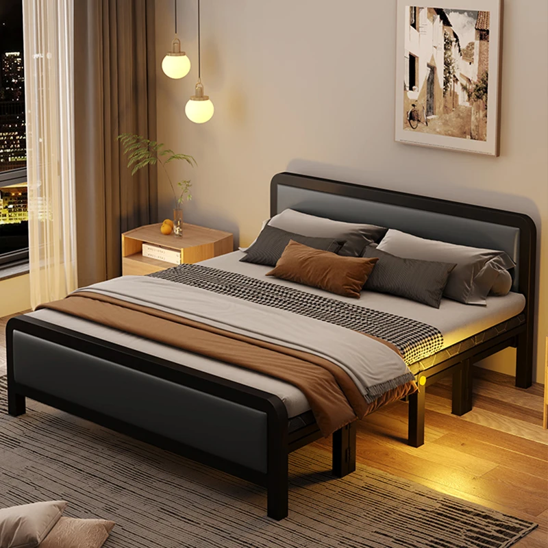 

Safe Adjustable Beds Children Luxury Minimalist Foldable Double Bed Multifunctional Storage Cama Dobravel Portatil Furniture