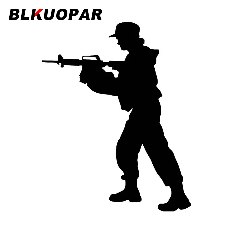 

Наклейки на лобовое стекло BLKUOPAR для женщин и солдат, Простые индивидуальные виниловые водонепроницаемые солнечные панели для окон