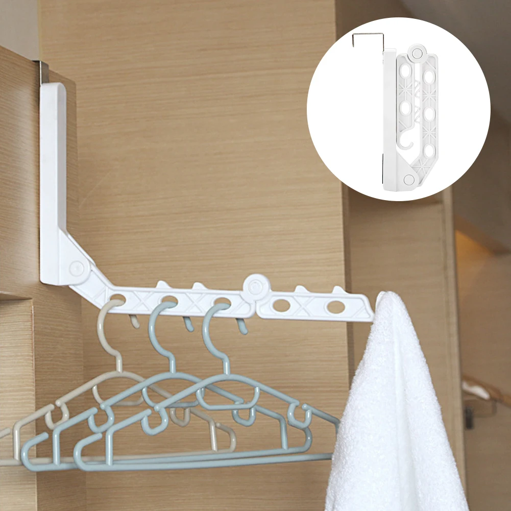 Portable Travel Clothes Hanger,Foldable Over Door Hooks, Multifunctional Drying Rack for Hanging Towels, Robes, Hats, Scarves