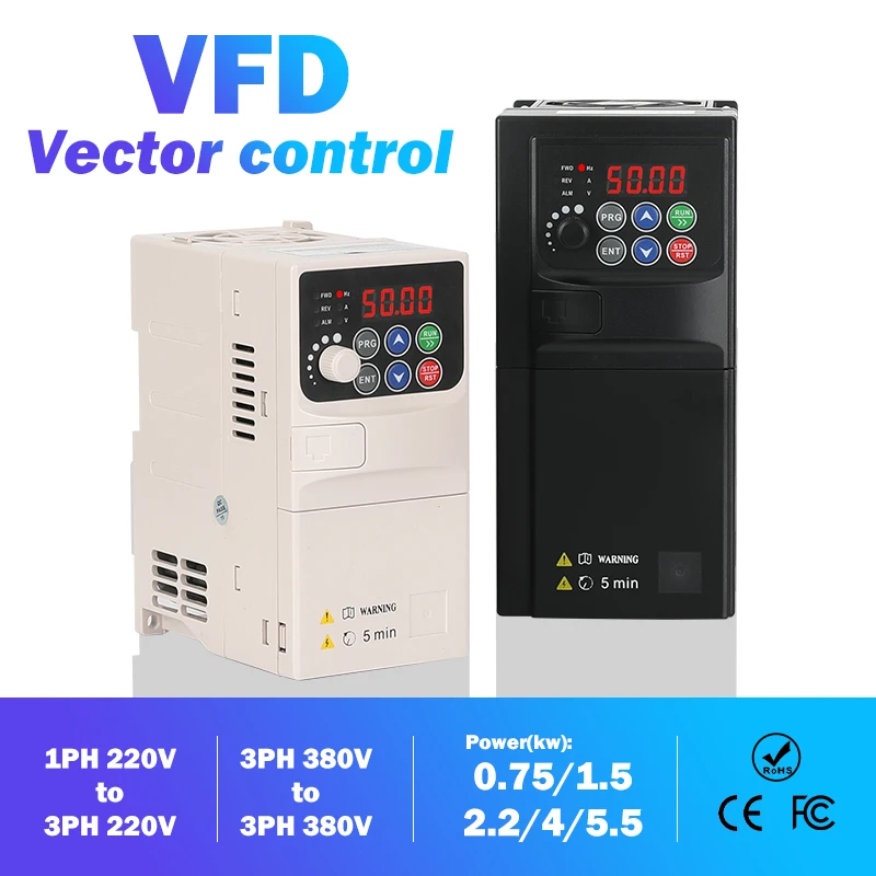 

SU600 VFD 0.75KW/1.5KW/2.2KW/3.7KW/5.5KW 220V/380V 3 phase output Variable Frequency Drive Motor Speed Control Inverter