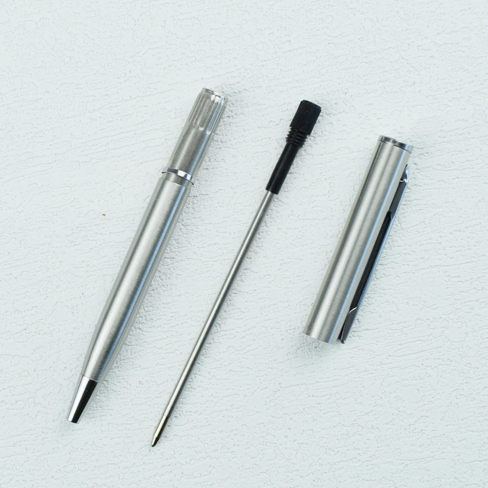 Mini Metal Twist-Activated Ballpoint Pen Pocket-Sized 0.7mm Fine Black Ink Stainless Steel Ballpen Office School Supplies ballpoint pen multifunction ballpoint pen multifunctional pen ball point pen