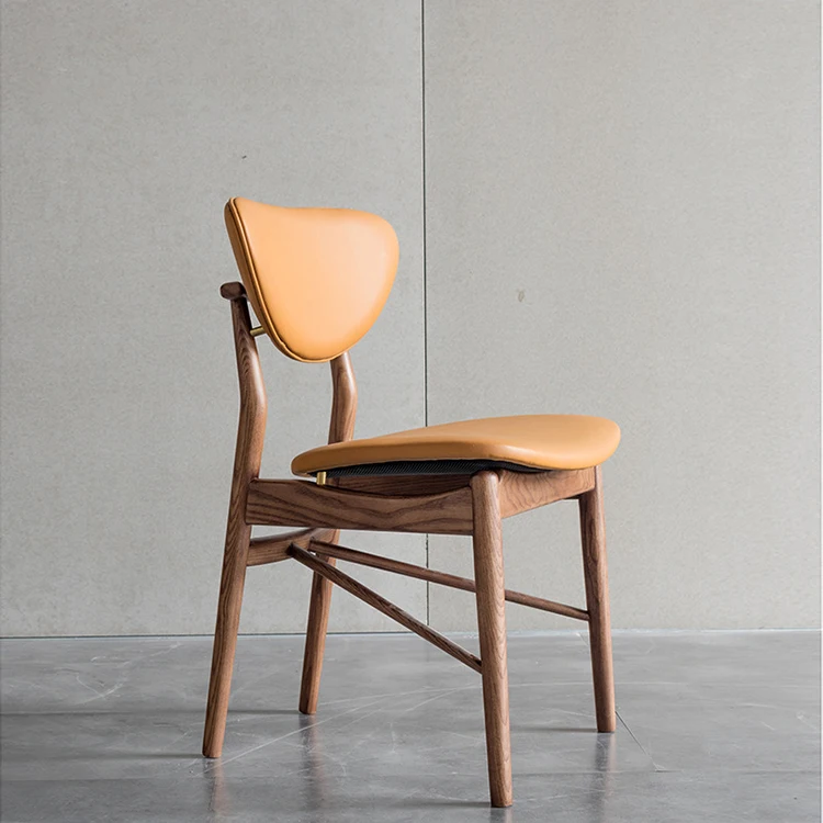Home Cafe Unique Luxury Accent Modern Coffee Shop Leather Lounge Chair Upholstered Leisure Chair