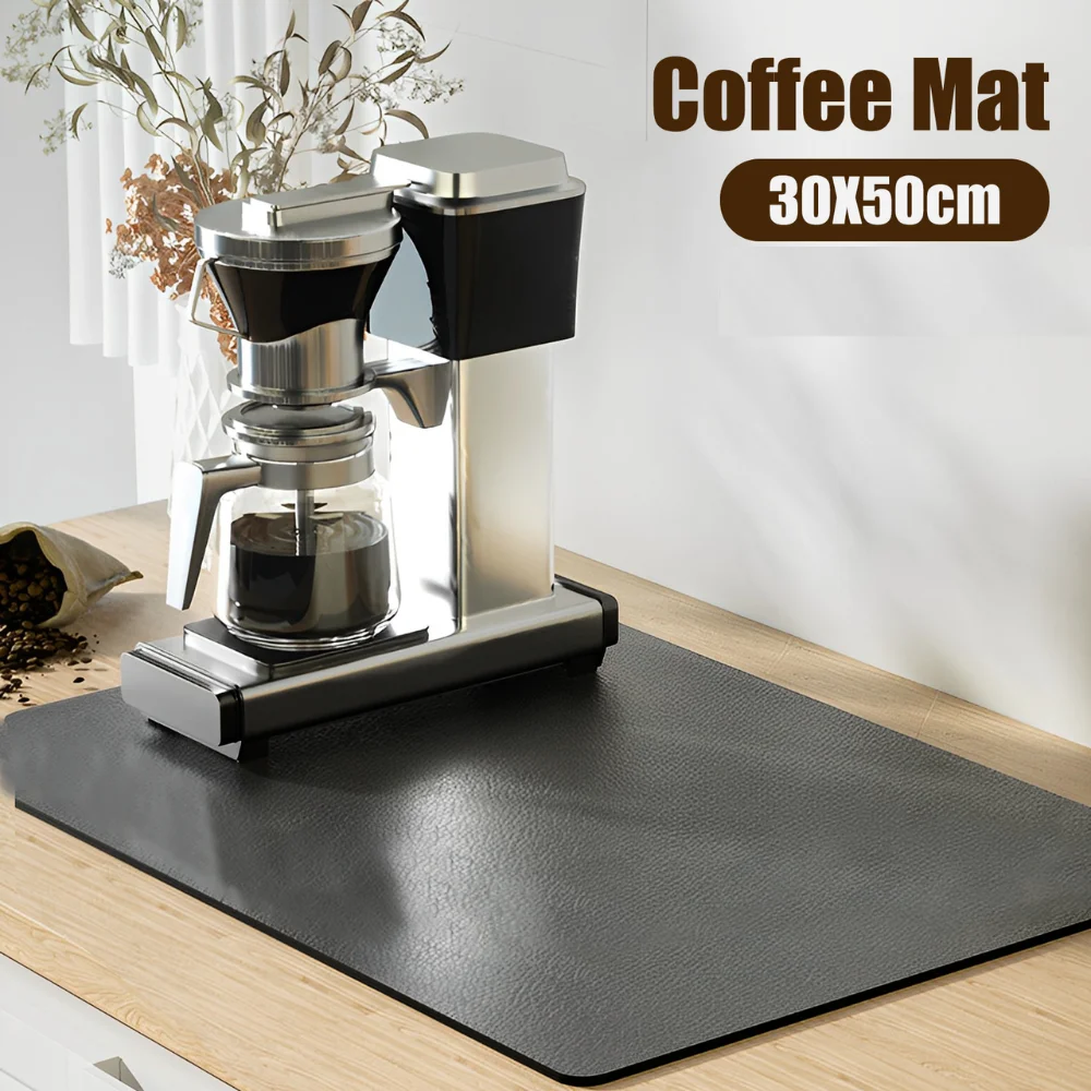 AbsorbentCoffeeMatHideStainRubberBackedDishDryingMatsAnti
