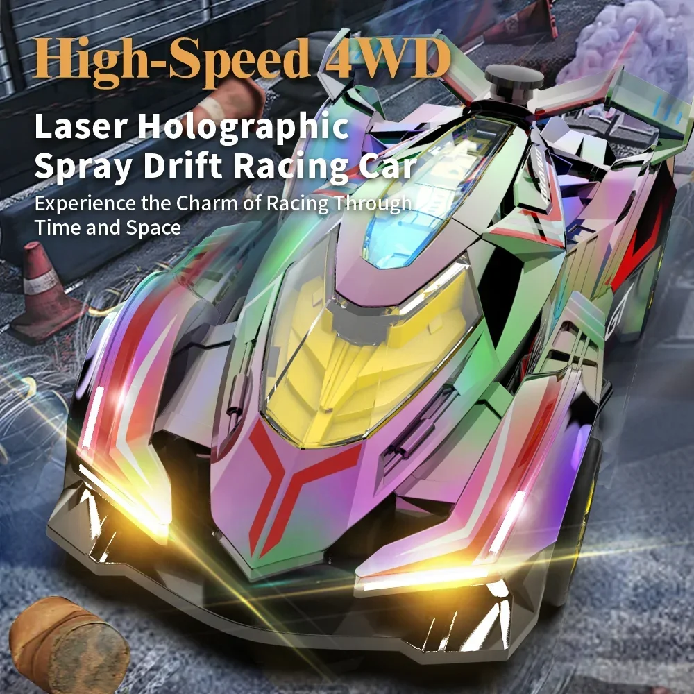 RC Racing Car Model with Lights and Spray for Kids
