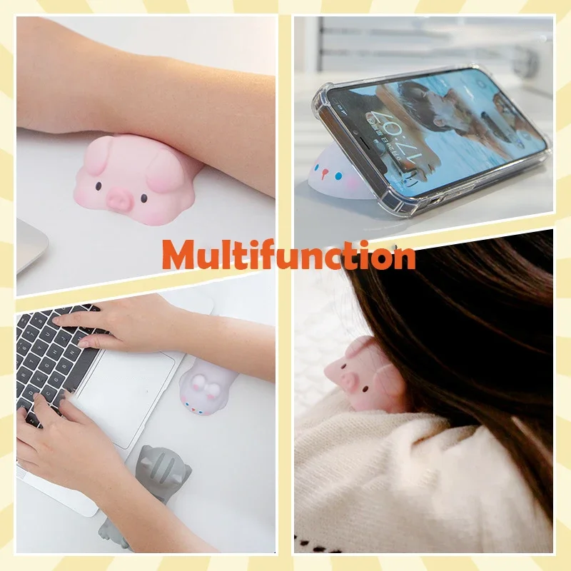 Tappetino Per Mouse Con Poggiapolsi A Forma Di Gatto, Memory Foam Ergonomico, Morbido Supporto Per Il Polso