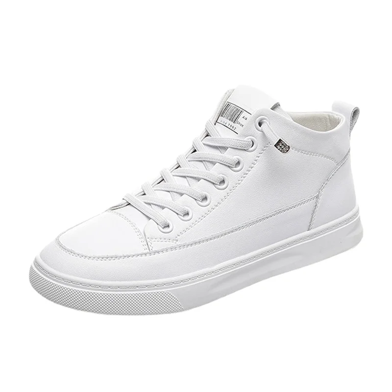 

Genuine Leather Women Sneakers High Gang Vulcanized Shoes Fashion Ladies Sports Casual Little White Shoe Cowhide Platform Shoes