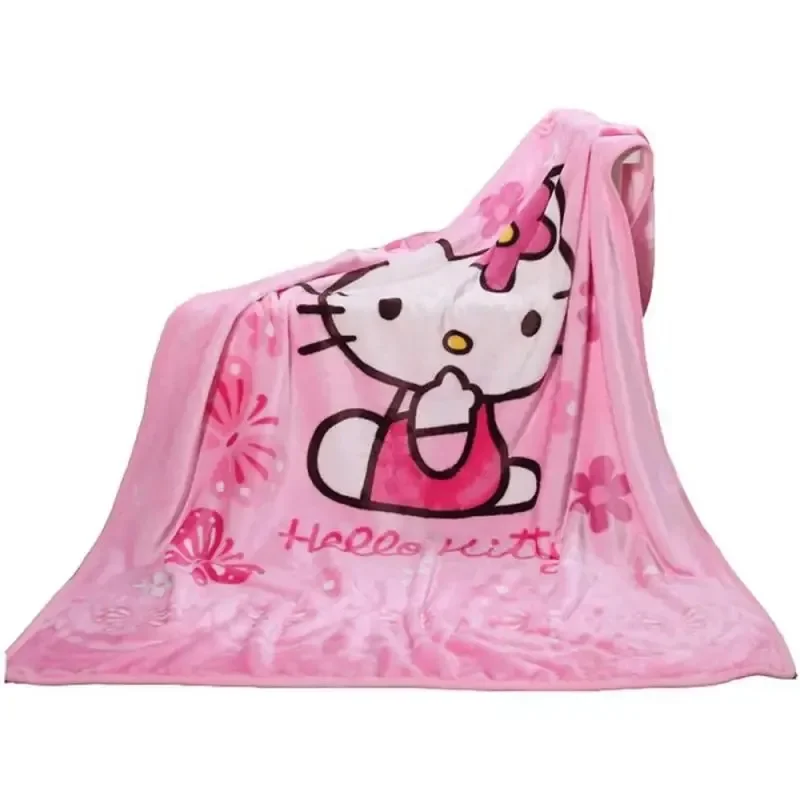 Hello Kitty Plush Blanket Bed Sheet Children Adult Soft Blankets Cartoon Aircondition Nap Blanket Spring Fluffy Quilt 6