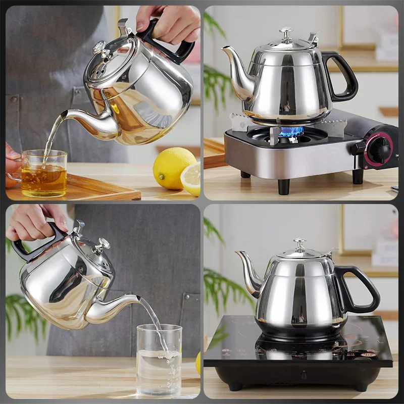 1.2L/1.5L/2L Water Kettle with Filter for Barley Tea Coffee Home Camping